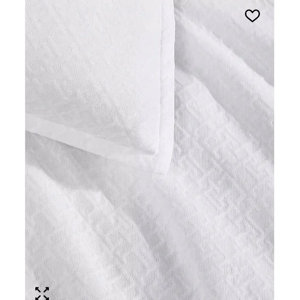 Tommy HilfigerMonogram Matelasse King 3-Pc. Duvet Cover Set White Cp. @ $128